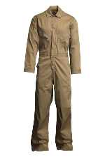 Lapco 7oz. FR Deluxe Coverall 100% Cotton with State Flag Patch on Right Sleeve and Country Flag Patch on Left Sleeve - LP-CVFRD7KH-