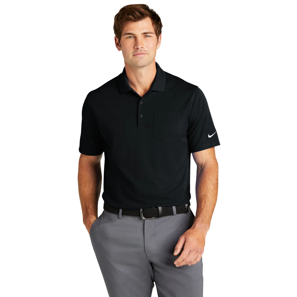 Nike Dri-FIT Micro Pique 2.0 Pocket Polo with Black Diamond Company Logo Embroidered on Front Right Chest